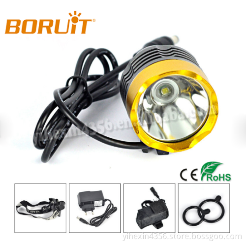 Waterproof T6 LED Bicycle Light/Headlight with 8.4V Rechargeable Li-ion Battery Pack and EU/US/UK Charger